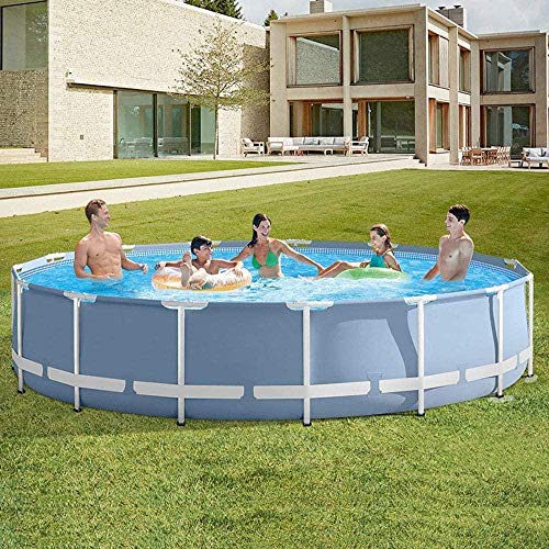 305 X 76 cm Swimming Pool Round Frame Above Ground Pool Set Model Pond Family Filter Pump Metal Frame Structure Pool