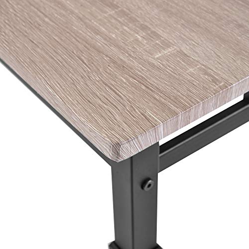 Harper & Bright Designs 5-Piece Modern Dining Table Set, Metal Frame and Wood Top Kitchen Table with 4 Upholstered Dininng Chairs (Beige)