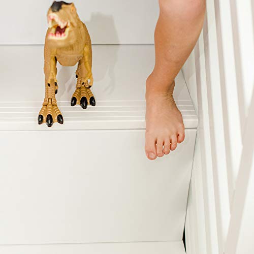 Max & Lily Twin Low Bunk Bed with Staircase, Twin/Twin, White