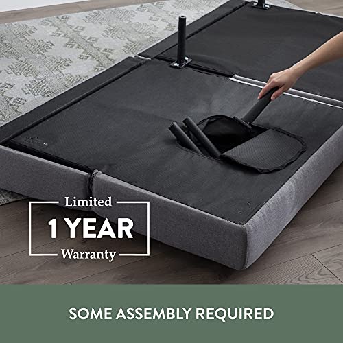 Edenbrook Gilman Armless Convertible Futon Compact DayBed – Supportive Sleeper Sofa Bed Sofabed, Deluxe, Navy Blue Velvet