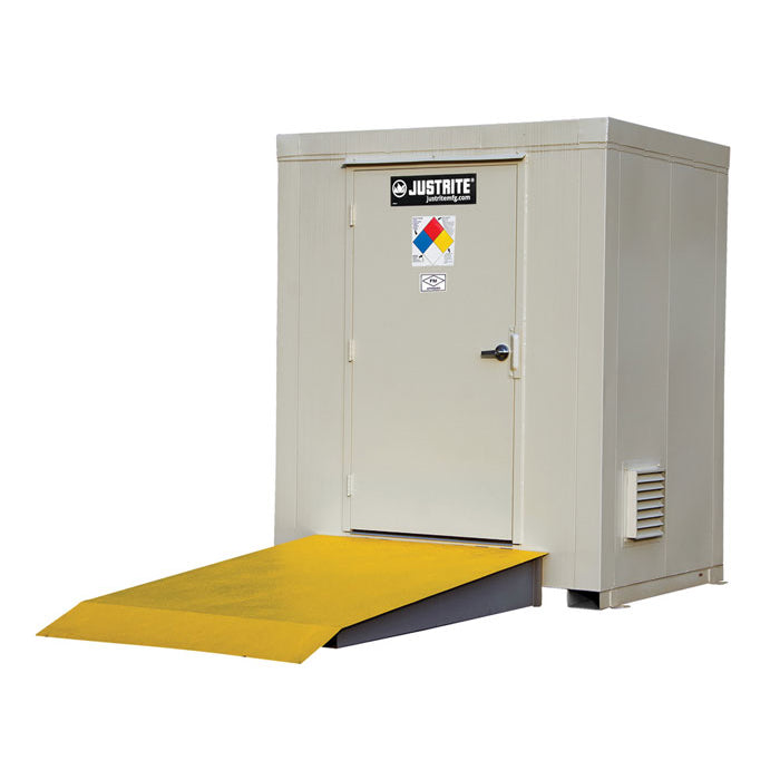 Justrite 4-Hour Fire-Rated Outdoor Safety Locker, 6-Drum