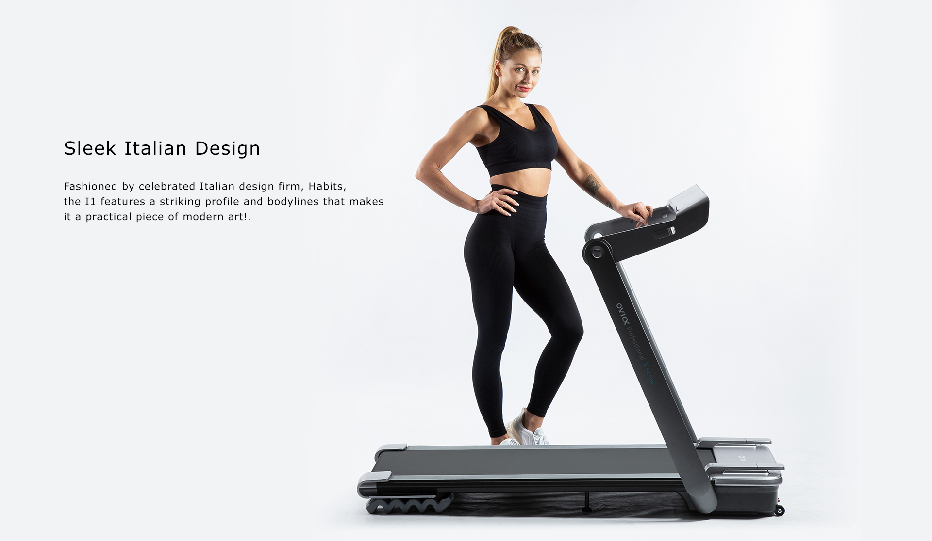 OVICX OS-TMILL-I1 Flat Folding Treadmill with Bluetooth Connectivity New