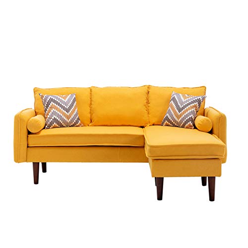 Lilola Home LHF-89628YW Sectional, Yellow