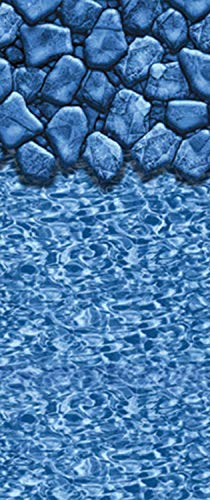 Smartline 16 Foot by 24 Foot Rectangle Boulder Swirl Replacement Liner for Use with Kayak Pools | Beaded Style | 5 ½ Foot Deep End | 25 Gauge Virgin Vinyl