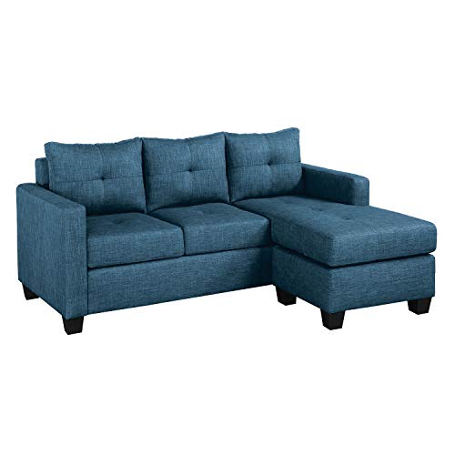 Lexicon Kennedy Tufted Fabric Reversible Sofa Chaise, 78