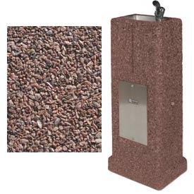 Concrete Upright Drinking Fountain - Red Quartzite