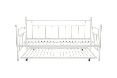 DHP Manila Metal Framed Daybed with Trundle, Twin - White