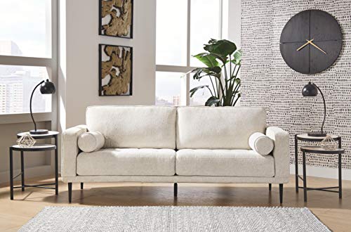 Signature Design by Ashley - Caladeron Mid-Centry Sofa, Off-White