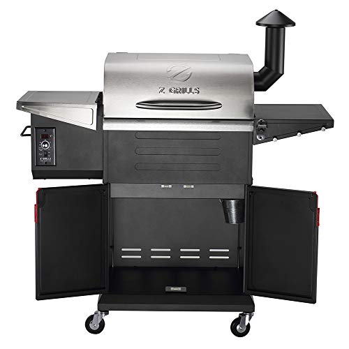 Z GRILLS ZPG-600D3E Grill & Smoker 8 in 1 Grill 600D3E Wood Pellet Grill & Electric Smoker BBQ Combo with Auto Temperature Control | 2021 Upgrade | 573 sq in Silver