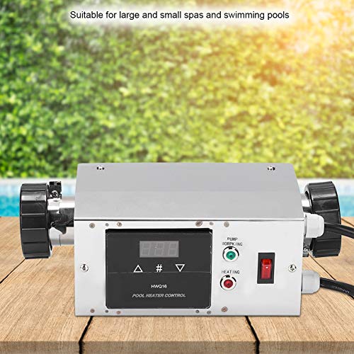 Nannday Electric Pool Heater, 3KW 240V Waterproof Pool Water Heater Thermostat Swimming Pool SPA Hot Tub Pump Assistant Digital Thermostat