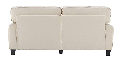 Serta Palisades Upholstered Sofas for Living Room Modern Design Couch, Straight Arms, Soft Fabric Upholstery, Tool-Free Assembly - 78