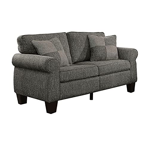 simple relax SR03CM6328GY-LV-VN Love Seats, Dark Gray