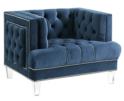 Acme Furniture Ansario Sofas, Blue Velvet