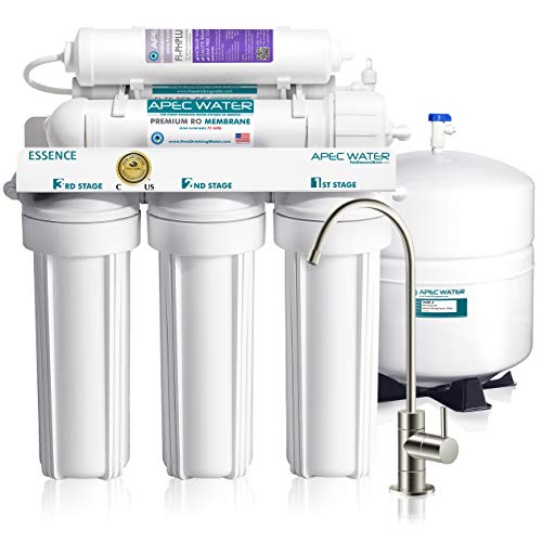 APEC Water Systems ROES-PH75 Essence Series Top Tier Alkaline Mineral pH+ 75 GPD 6-Stage Certified Ultra Safe Reverse Osmosis Drinking Water Filter System
