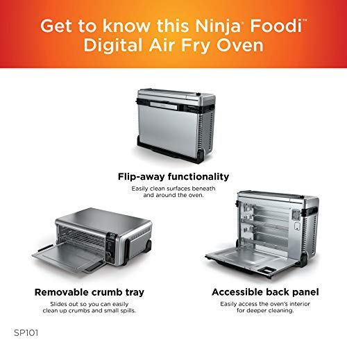 Ninja SP101 Foodi Counter-top Convection Oven, 8 Functions + Standard Height, Stainless Steel/Black