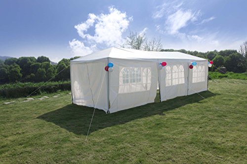 GOJOOASIS Wedding Canopy Tent Improved All Metal Frame 10'x30' Outdoor Party Gazebo