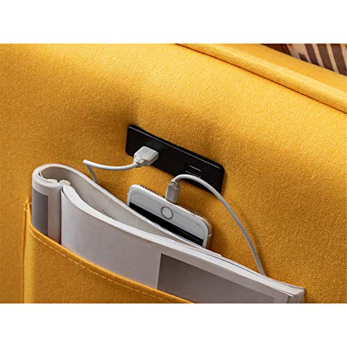 Lilola Home LHF-89628YW Sectional, Yellow