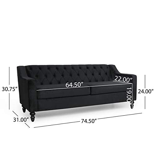 Christopher Knight Home Knouff Sofas, Black + Dark Brown