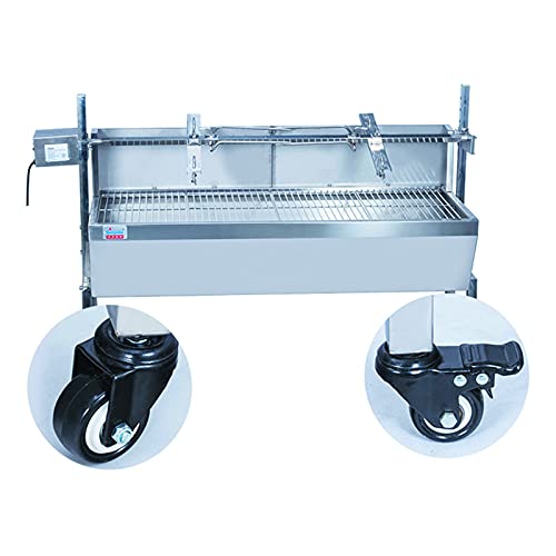 INTSUPERMAI Spit Roaster Rotisserie Grill Rotisserie kit Stainless Steel Spit 46