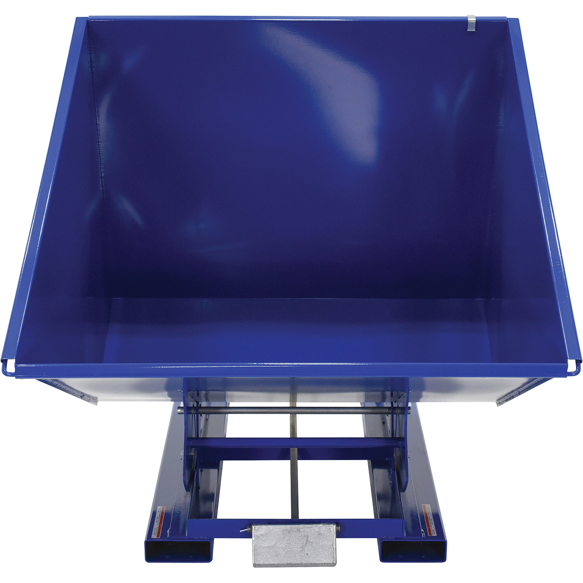 Vestil D-200-HD 6,000 lb. Capacity 2 Cubic Yard Self-Dumping Steel Hopper with Bumper Release Blue New