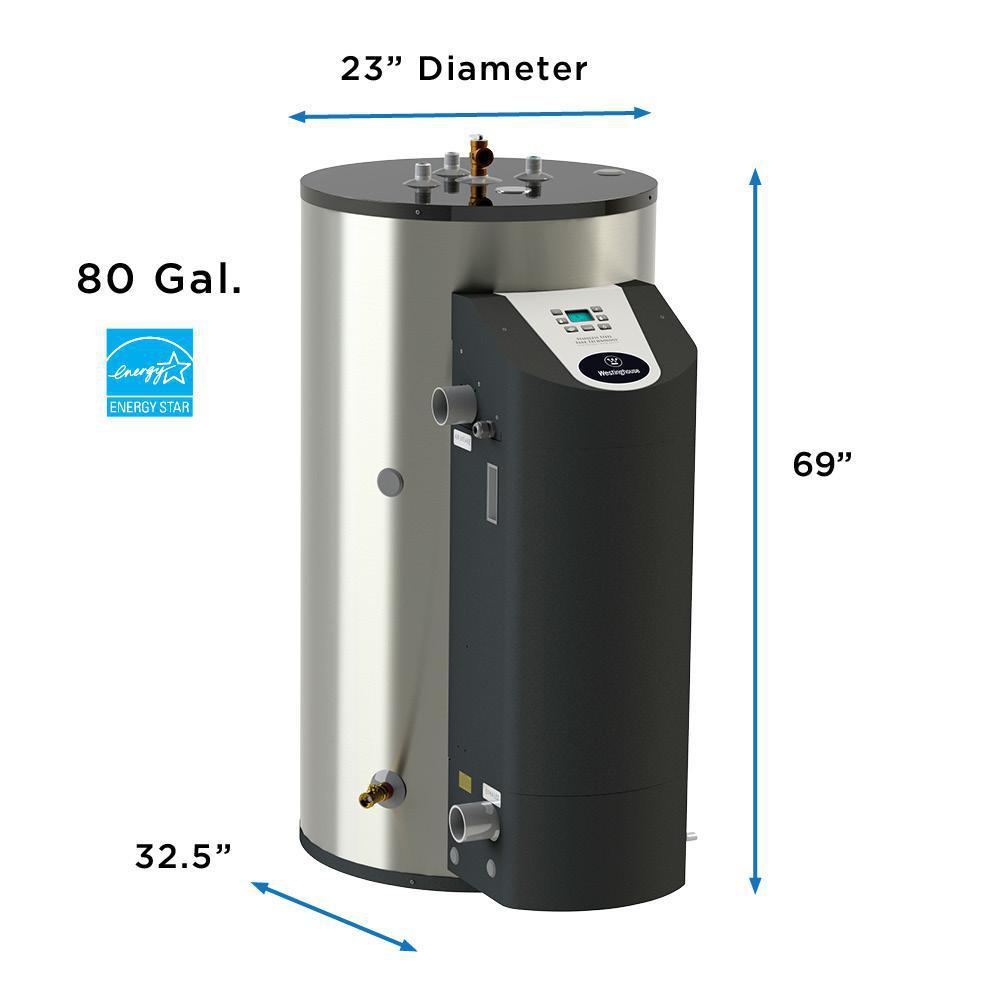 Westinghouse WGR080NG076 80 Gal. 10 Year 76000BTU High Efficiency Natural Gas Water Heater New