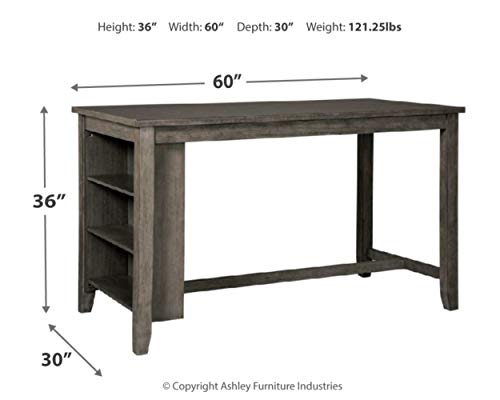 Signature Design by Ashley Caitbrook Counter Height Dining Room Table, Gray