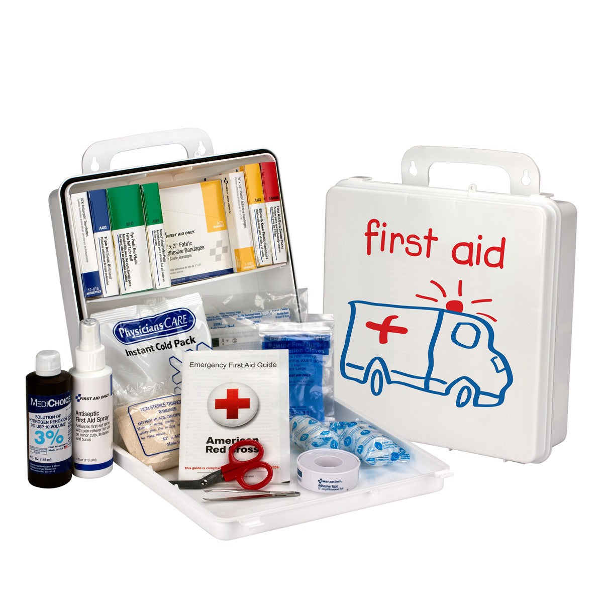 First Aid Only Pediatric 25 Person First Aid Kit, Plastic Case (12 per order)
