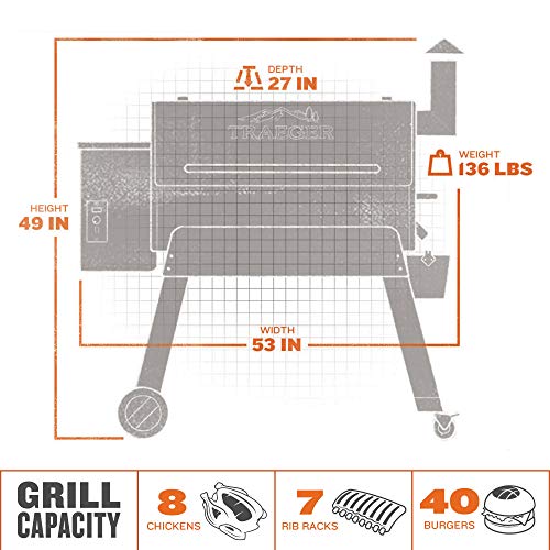 Traeger Grills TFB88PZBO Pro Series 34 Pellet Grill and Smoker, 884 Sq. In. Cooking Capacity, Bronze