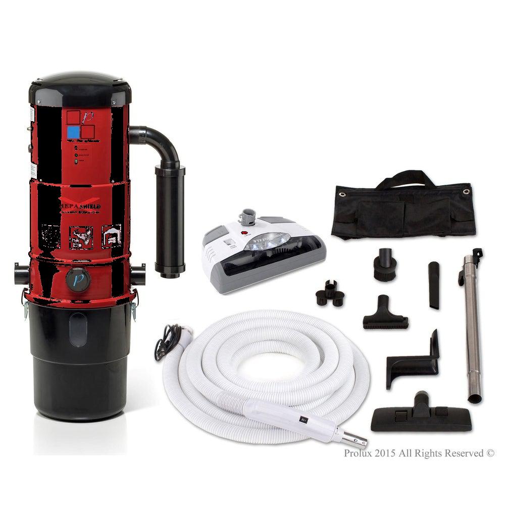 Prolux CV12000 Central Vacuum Unit System with Electric Hose Power Nozzle Kit