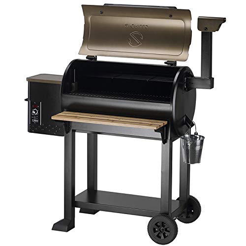 Z GRILLS 550C Wood Pellet Grill & Electric Smoker BBQ Combo with Auto Temperature Control | 2021 Upgrade | 553 sq in Bronze