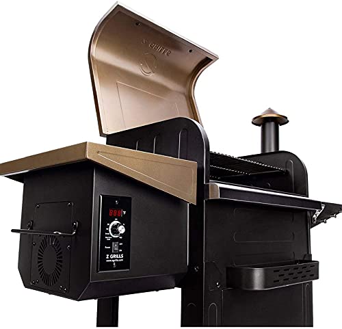 Z GRILLS 6002B Wood Pellet Grill & Electric Smoker BBQ Combo with Auto Temperature Control | 2021 Upgrade | 573 sq in Bronze