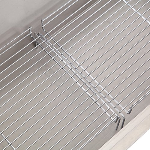 Ridgeyard Lamb Pig Goat Charcoal Barbeque Grill Roaster Spit Rotisserie Hog Roasting Machine with Wind Shield Stainless Steel 28W Motor 77lbs Capacity BBQ