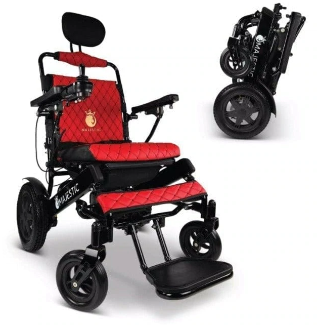 ComfyGO IQ-9000 Majestic 17.5 Inch Wide Seat Remote Controlled Travel Folding  Electric Wheelchair With Recline New