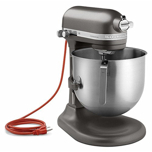 KitchenAid KSM8990DP 8-Quart Commercial Countertop Mixer, 10-Speed, Gear-Driven, Dark Pewter
