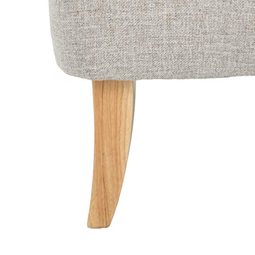 Christopher Knight Home Justus Mid-Century Modern Fabric Loveseat, Beige / Natural