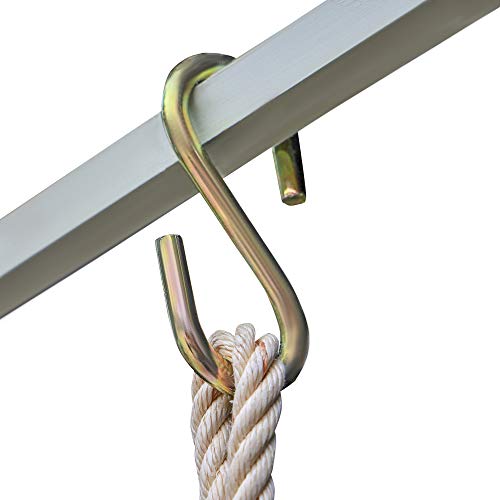 Outsunny 48'' 2-Seater Outdoor Patio Wooden Swing Bench w/Chains, Slatted Design, 700 lb Weight Capacity, White