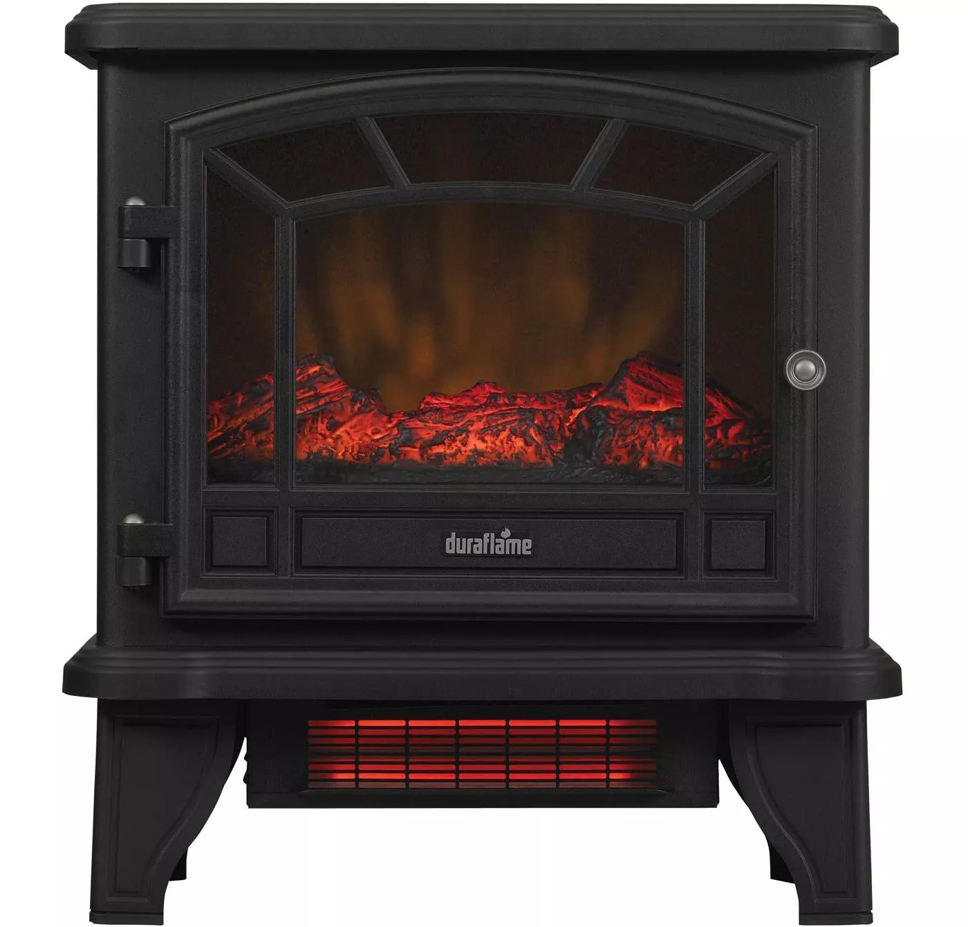 Duraflame 550 Black Infrared Freestanding Electric Fireplace Stove with Remote Control - DFI-550-22