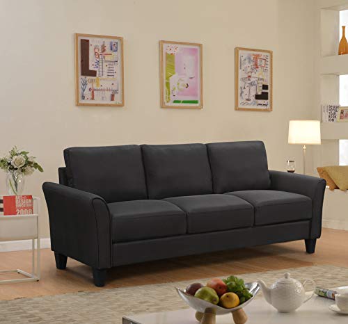 3 Seat Sofa Harper & Bright Designs Sofa Couch Living Room Furniture Sofa Sets (3-Seat), Polyester-Blend Upholstered Fabric Sofa with Cushion Back, 34.8