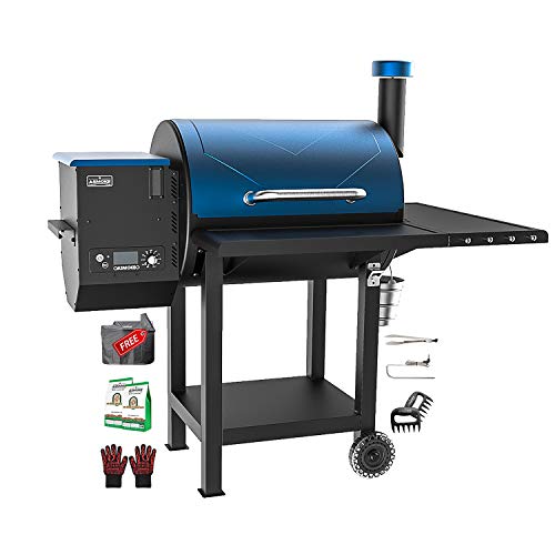 ASMOKE Electric Wood Fired Pellet Grill and Smoker, Pack of 6 Summer Best value BBQ Kit,700 sq in Cooking Area,8 in 1 Outdoor Cooker,PID Control Temperature 180℉to 500 ℉, Safe Certification