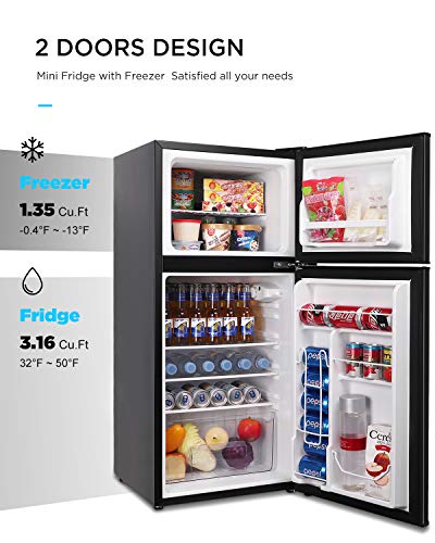 COOLLIFE Mini Freezer (4.5 Cubic Feet, Black)