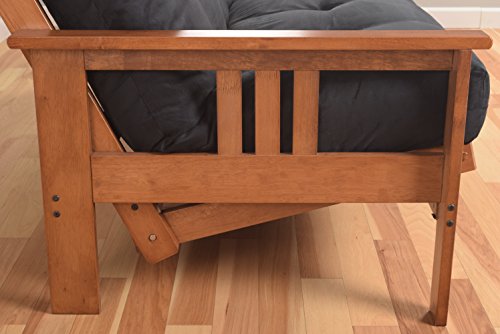 Kodiak Furniture Monterey Futon Set, No Drawers, with Barbados Base and Suede Navy Mattress