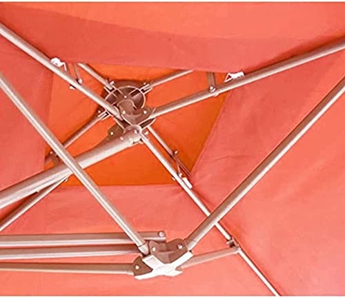 ガードレール Patio Umbrellas 2.2M Square Patio Offset Roma Parasol for Garden, Deck, Backyard and Pool Double Layer Cantilever Hanging Sun Umbrella with Cross Base(Color:A)