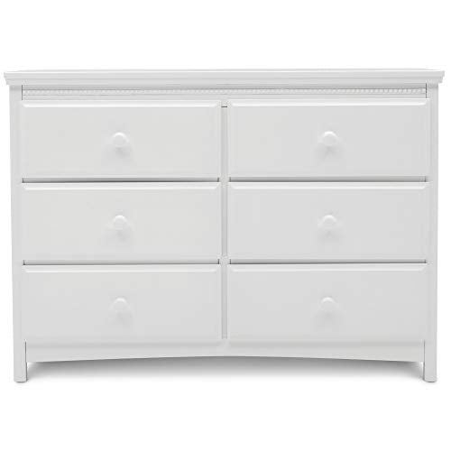 Delta Children Emerson 6 Drawer Dresser, Bianca White