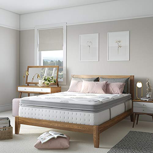 Classic Brands Gramercy Cool Gel Memory Foam and Innerspring Hybrid 14-Inch Euro Pillow Top Mattress | Bed-in-a-Box King