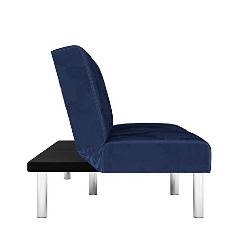 DHP Convertible Sofa Bed and Couch Futon, Blue