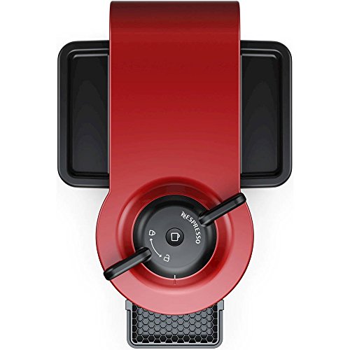 Nespresso Red Vertuoline Evolu GCC1 Espresso Maker/Coffee Maker and 2 Glasses Bundle - Includes Machine and 2 Espresso Glasses