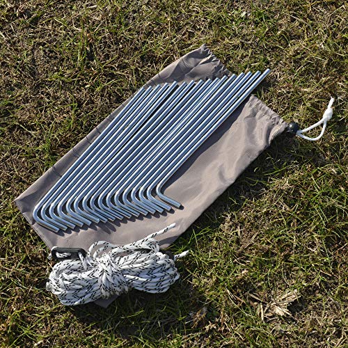 Outsunny 20' x 10' Garden Foldable Pop Up Canopy Tent Gazebo with Adjustable Legs, Roller Bag Outdoor Party