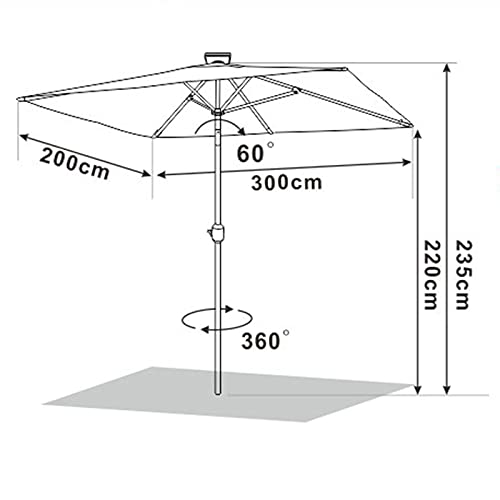 Cantilever Banana Parasol,Overhanging Garden Parasols Umbrella,Premium Hanging Patio Umbrella,with Solar Light,with Water Injection Base,Adjustable Direction,23 Meters,Red