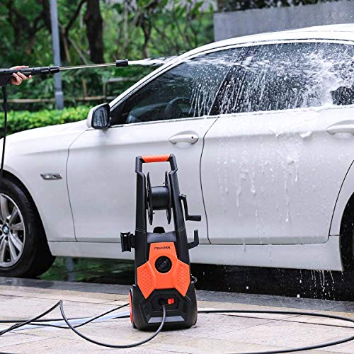 ROOJER 1800W Electric Pressure Washer High Pressure Power Washer Machine Car Washer with Power Hose Gun Turbo Wand 5 Interchangeable Nozzles Max 3500 PSI 2.6 GPM