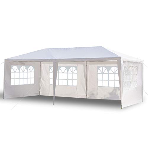 Awnings Party Wedding Tent, Garden Gazebo Marquee, Suitable For Festive Events, Fine Workmanship, Cool Area, 3mx6m, Shading Sunscreen, Easy To Fix And Disassemble, White, Waterproof Canopy Outdoor Sun